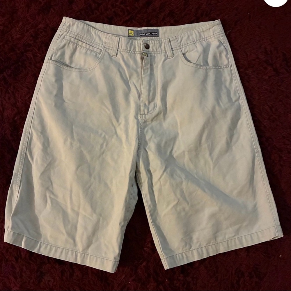 Quicksilver Y2K Chino Baggy Shorts  Color khaki Mens Size 34
